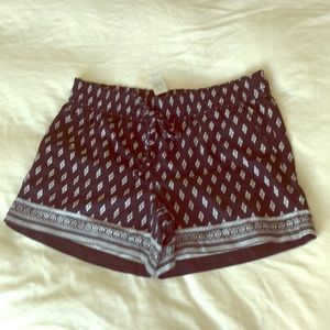 Loft Navy Patterned Shorts - Large (10/12)